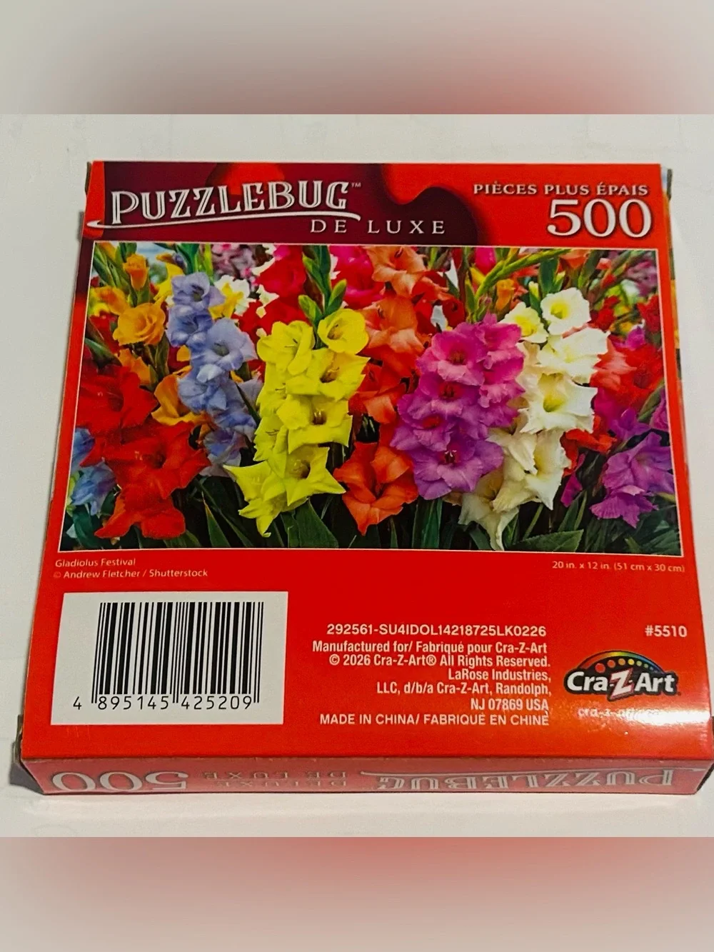 New “Gladiolus Festival” 500 Pieces 20” x 12” Puzzlebug